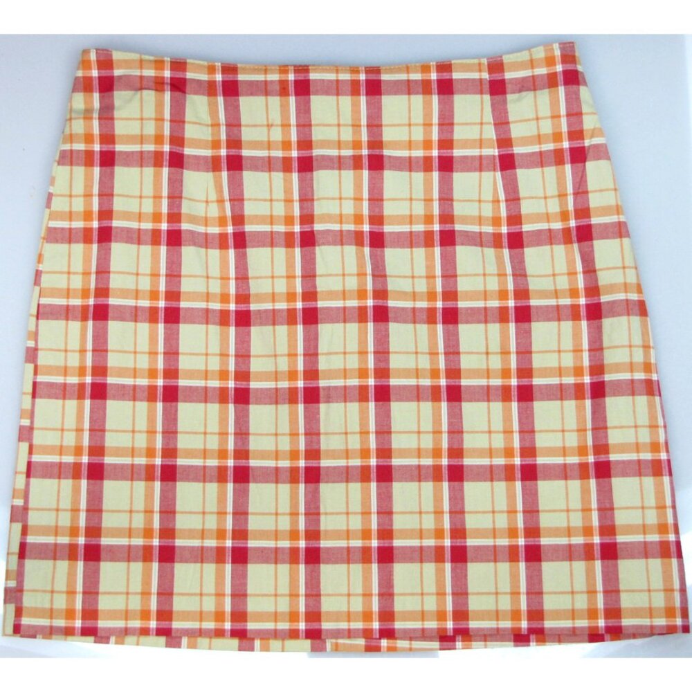 SALE! Plaid Orange Red Short Mini Skirt